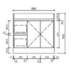 AU22-900 AU22 Compact Freestanding Vanity - 900x360mm
