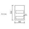 AU22WH-END VIEW AU22 Compact Wall Hung Vanity - 750x360mm