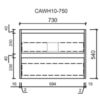 AUWH10-750 AU10 Wall Hung Vanity - 750mm