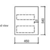 AUWH10-END VIEW AU10 Wall Hung Vanity - 600mm
