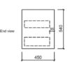 AUWH15-END VIEW AU15 Wall Hung Vanity - 1500mm