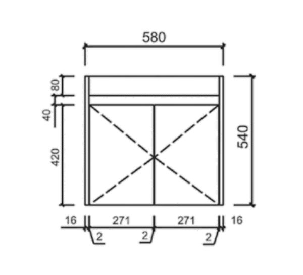 AU21 Compact Wall Hung Vanity - 600x360mm
