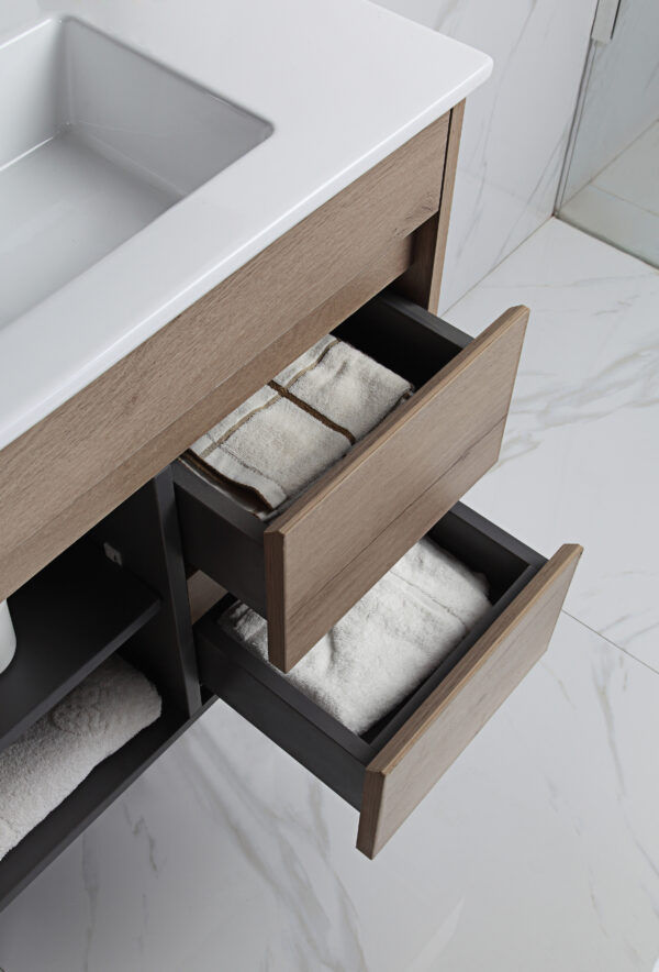 AU21 Compact Wall Hung Vanity - 750x360mm (L/R)
