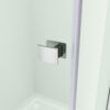 CSS17-5 SS17 - Brushed Nickel Semi Frameless Front & Return Shower Screen - 1150x850mm (Suit On 1200x900 Base)