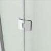 CSS17-6 SS17 - Brushed Nickel Semi Frameless Front & Return Shower Screen - 1150x850mm (Suit On 1200x900 Base)