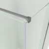 CSS17-7 SS17 - Brushed Nickel Semi Frameless Front & Return Shower Screen - 1150x850mm (Suit On 1200x900 Base)
