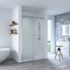 CSS20-2 SS20 - Brushed Nickel Wall to Wall Front Only Sliding Shower Screen - Multiple Sizes (1130-1750mm)