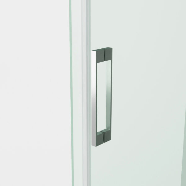 SS20 - Brushed Nickel Wall to Wall Front Only Sliding Shower Screen - Multiple Sizes (1130-1750mm)