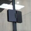 DSC01896 SS17 - Black Semi Frameless Front & Return Shower Screen - 1150x850mm (Suit On 1200x900 Base)