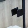 DSC01897 SS17 - Black Semi Frameless Front & Return Shower Screen - 1150x850mm (Suit On 1200x900 Base)