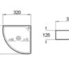 OSHD24 SIZE OSHD24 Gloss White Ceramic Basin 320x320x125mm