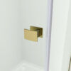 SS17-4 SS17 - Brushed Gold Semi Frameless Front & Return Shower Screen - 1150x850mm (Suit On 1200x900 Base)