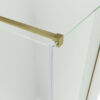 SS17-5 SS17 - Brushed Gold Semi Frameless Front & Return Shower Screen - 1150x850mm (Suit On 1200x900 Base)