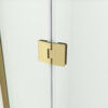 SS17-6 SS17 - Brushed Gold Semi Frameless Front & Return Shower Screen - 1150x850mm (Suit On 1200x900 Base)
