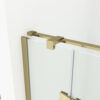 SS17-7 SS17 - Brushed Gold Semi Frameless Front & Return Shower Screen - 1150x850mm (Suit On 1200x900 Base)