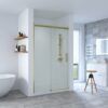 SS20-4 SS20 - Brushed Gold Wall to Wall Front Only Sliding Shower Screen - Multiple Sizes (1130-1750mm)