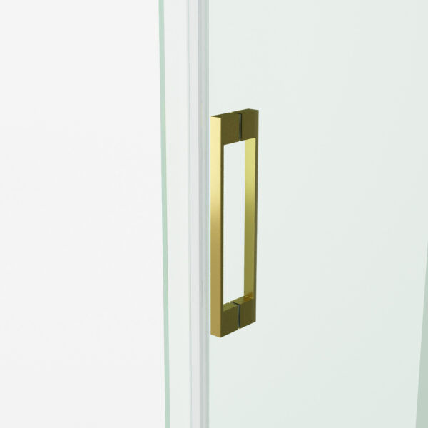 SS20 - Brushed Gold Sliding Door Shower Screen - 1150x850mm (Suit On 1200x900 Base)
