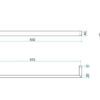 DSS8-2 Thermogroup 12V Single Bar Chrome Heated Towel Rail Square DSS8 832mm