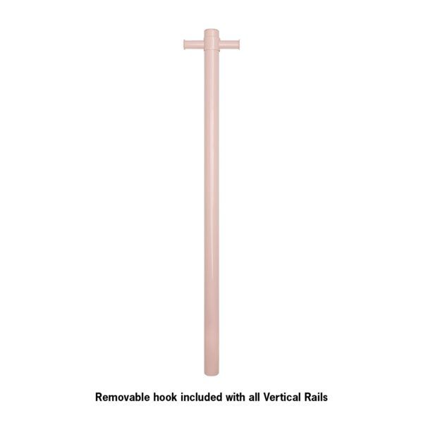 Thermogroup 12V Dusty Pink Straight Round Vertical Single Heated Towel Rail 900mm