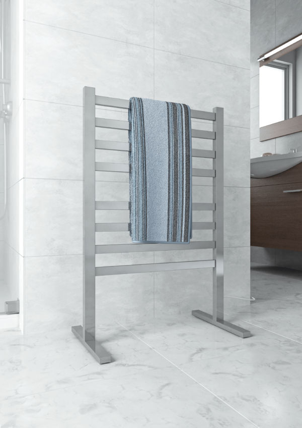 Thermogroup 240Volt Straight Flat Free-Standing Heated Towel Rail