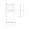FS55E-3 Thermogroup 240Volt Straight Flat Free-Standing Heated Towel Rail