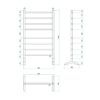 Thermogroup 240Volt Straight Round Free-Standing Heated Towel Rail