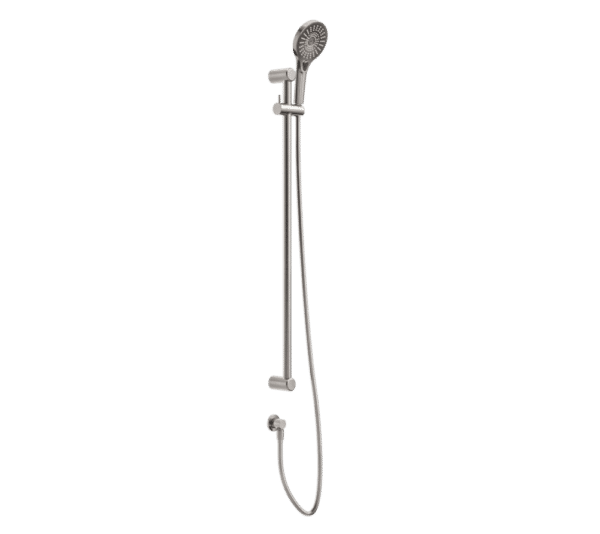 NRO004BN Care Brushed Nickel 25mm Grab Rail and Adjustable Shower Rail Set 900mm