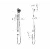 NRO005BN-1 NRO005BN Care Brushed Nickel 32mm Grab Rail and Adjustable Shower Rail Set 900mm
