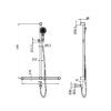 NRO006BG-2 NRO006BG Brushed Gold Round Care 32mm T Bar Grab Rail and Adjustable Shower Rail