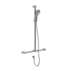 NRO006CH NRO006CH Care Chrome 32mm T Bar Grab Rail and Adjustable Shower Set 1100x750mm