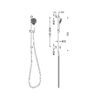 NRO221905ABG-3 NRO221905ABG Brushed Gold Round Shower Rail with Air Shower