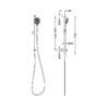 NRO221905ABN-3 NRO221905ABN Brushed Nickel Shower Rail with Air Shower