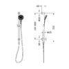 NRO221905GBN Brushed Nickel Shower Rail with Air Shower