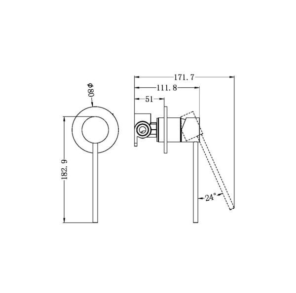 NRO21911XBN Care Brushed Nickel Shower Mixer