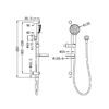 NRO232105ABN-1 NRO232105ABN Brushed Nickel Rail Shower