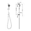 NRO251905ABN-4 NRO251905ABN Brushed Nickel Shower Rail with Air Shower