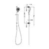 NRO251905DBN-4 NRO251905DBN Brushed Nickel Shower Rail