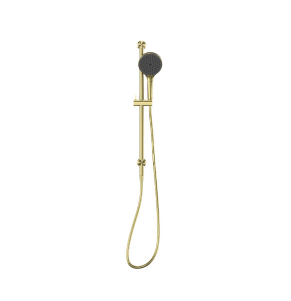 NRO251905GBG Brushed Gold Round Shower Rail with Air Shower