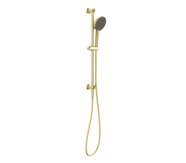 NRO251905GBG Brushed Gold Round Shower Rail with Air Shower