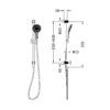NRO251905GBN Brushed Nickel Shower Rail with Air Shower