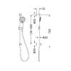 NRO314BG-1 NRO314BG Brushed Gold 3 Function Shower Rail