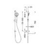 NRO314BN-1 NRO314BN 3 Function Brushed Nickel Shower Rail