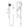 NRO318BN-3 NRO318BN Brushed Nickel Round Metal Project Rail Shower