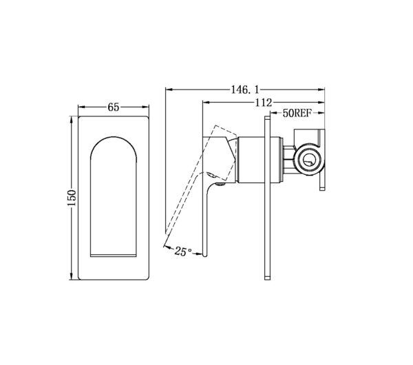 NRO321511GM Gun Metal Shower Mixer