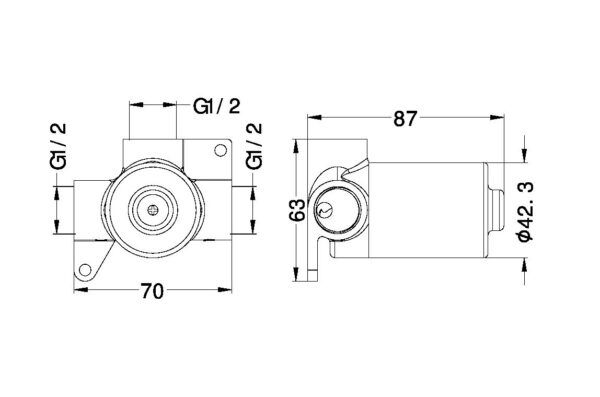 NRO321511GM Gun Metal Shower Mixer
