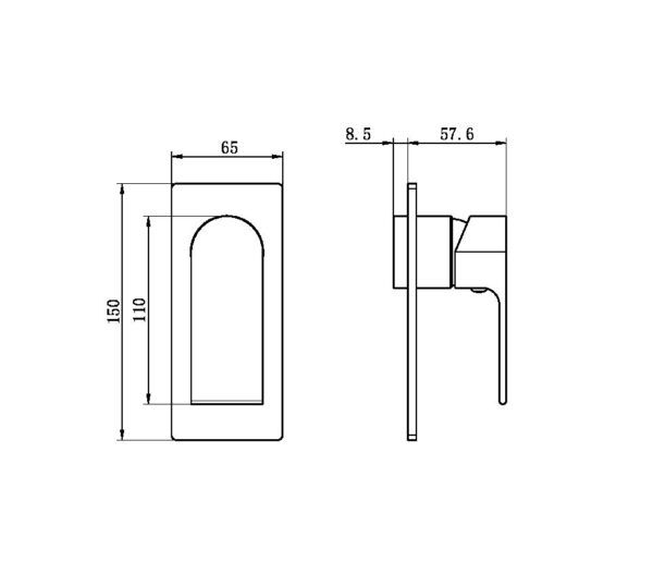NRO321511GM Gun Metal Shower Mixer