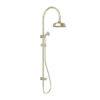 NRO210501AB Aged Brass Twin Shower With White Porcelain Hand Shower