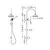 NRO210501AB Aged Brass Twin Shower With White Porcelain Hand Shower