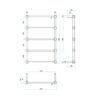 SB34M Thermogroup 240V Straight Round Heritage Ladder Heated Towel Rail