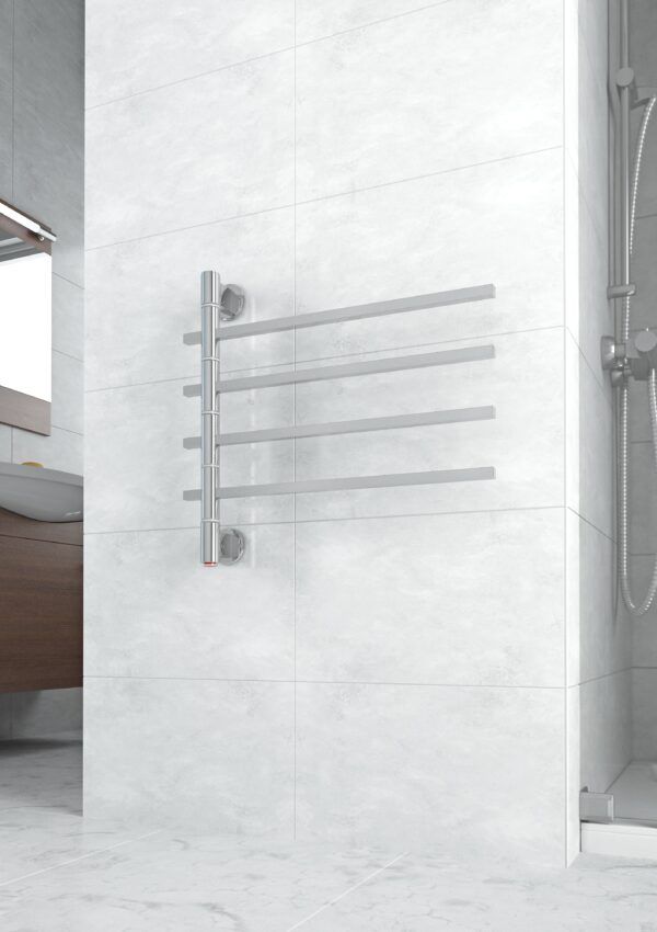 Thermogroup 240Volt Straight Square Swivel Heated Towel Rail